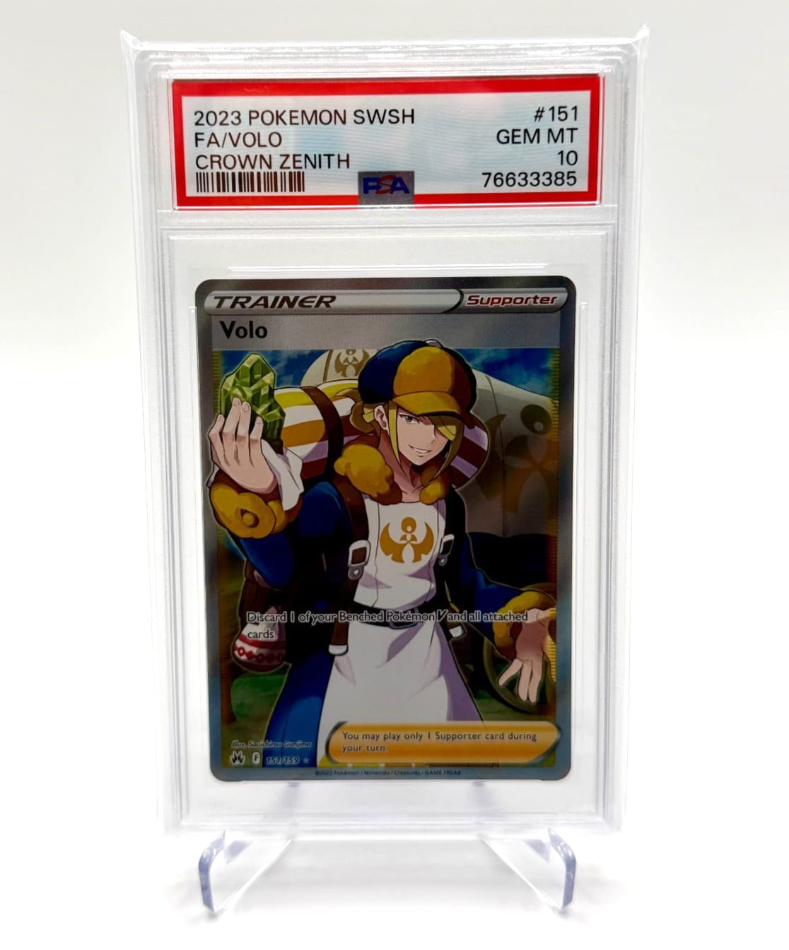 Volo (Full Art) 151/159 SWSH: Crown Zenith Holo PSA 10