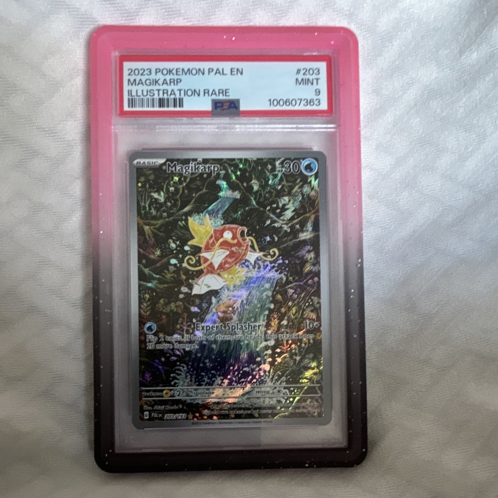 2023 Pokemon TCG SV02 Paldea Evolved Magikarp 203/193 IR Holo PSA 9 EN