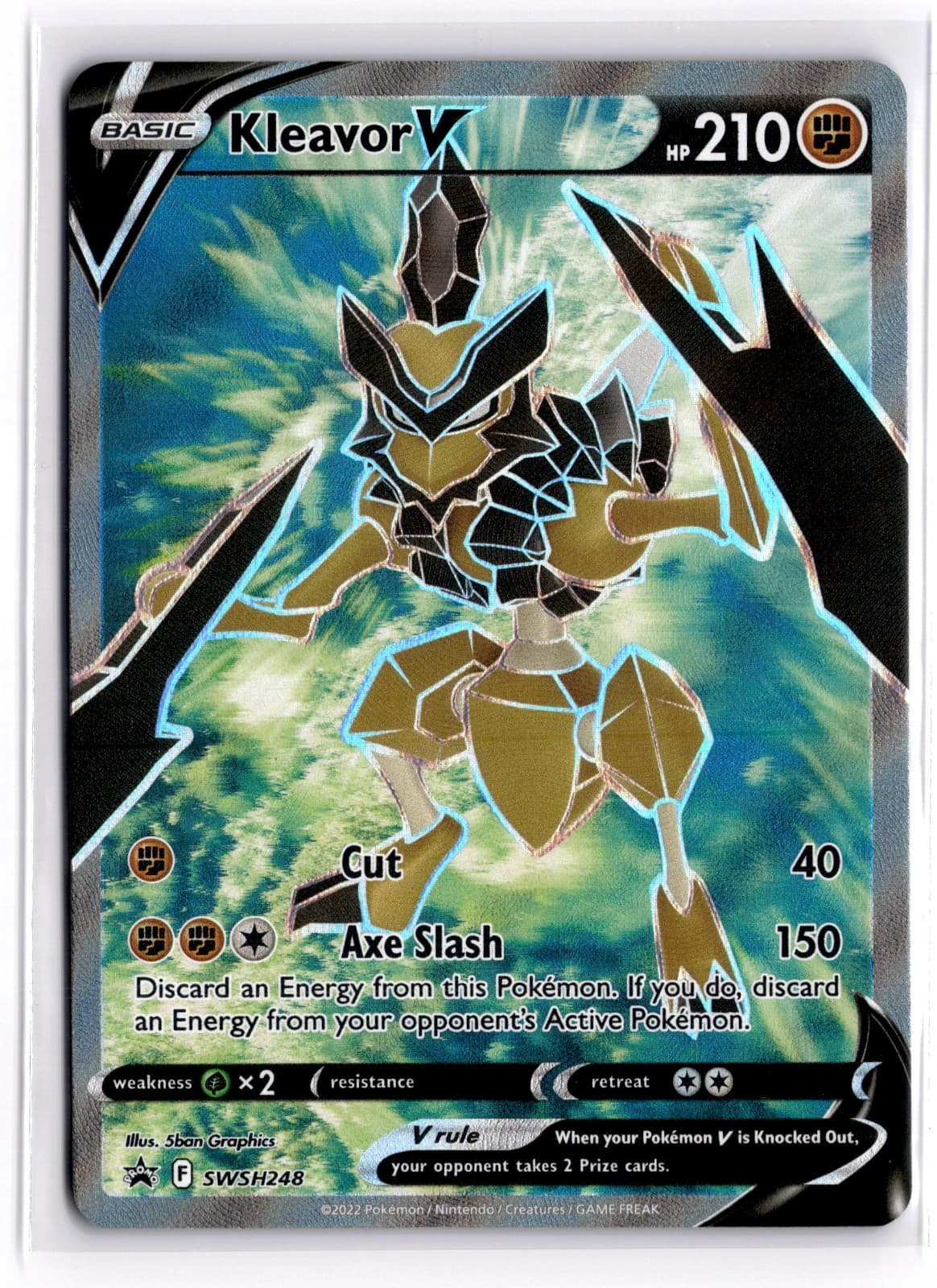Pokemon TCG Kleavor V (Full Art) SWSH248 SWSH: Sword & Shield Black Star Promo