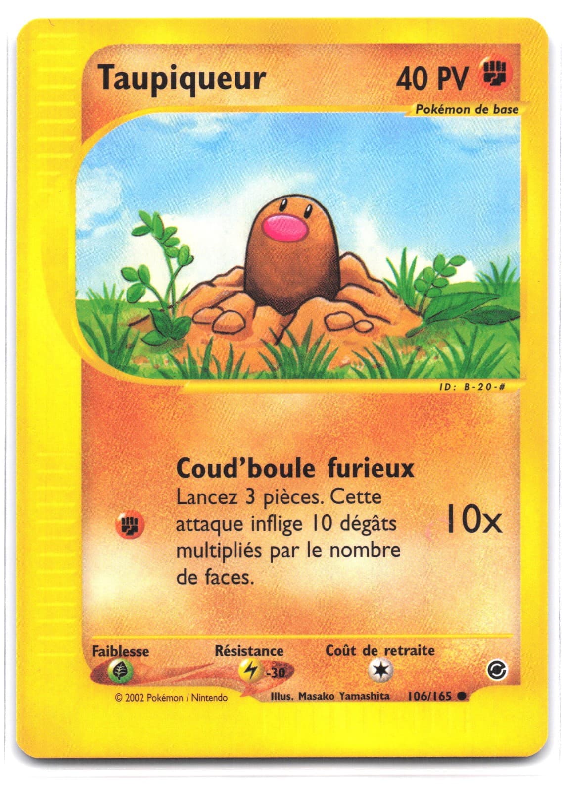 Carte Pokémon TAUPIQUEUR 106/165 Expedition VF FR