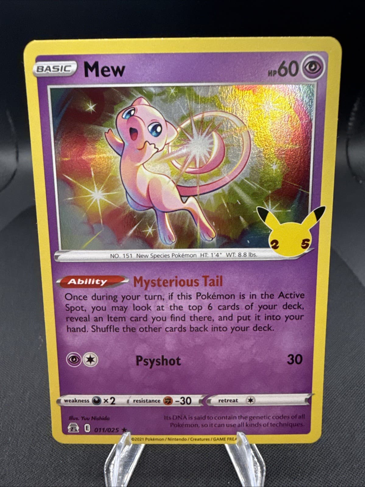 Mew 11/25 Holo Rare - Celebrations 25th Anniversary Pokemon