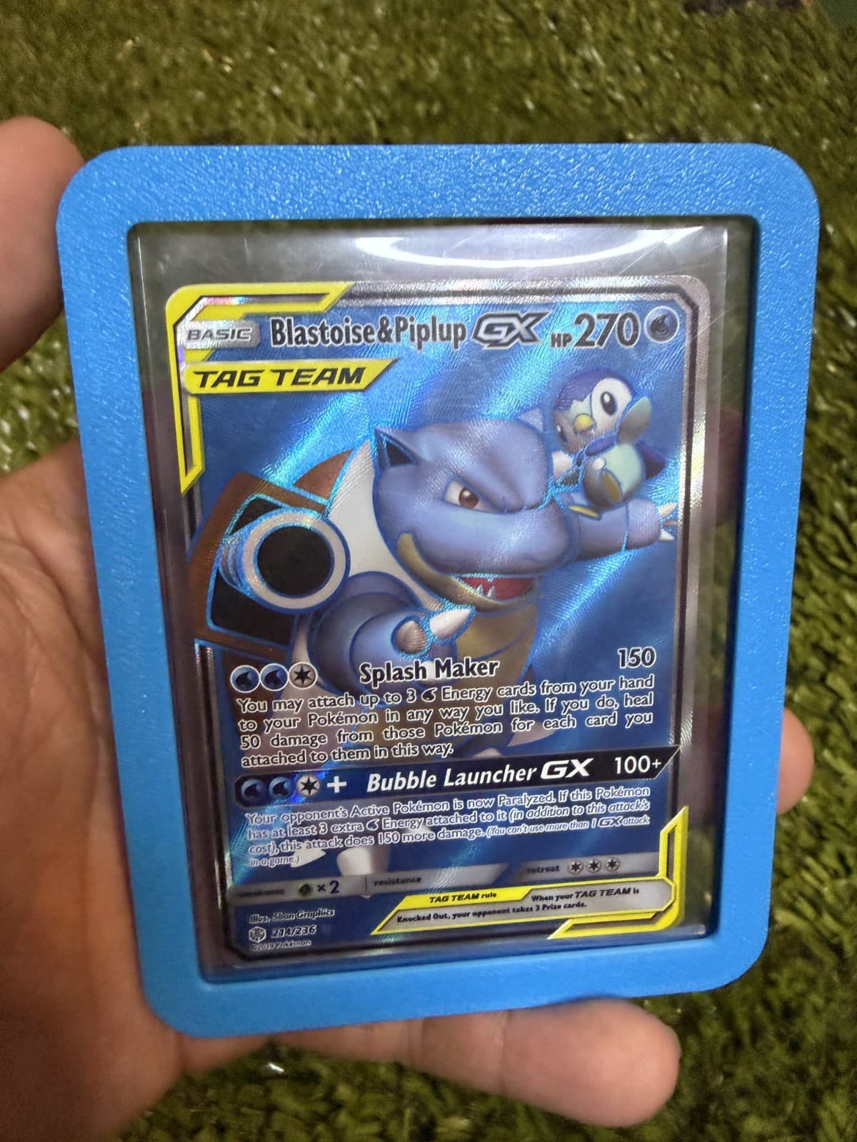 Pokemon Blastoise & Piplup GX Full Art Tag Team 214/236