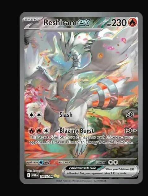 PSA - 9 - Reshiram ex 166/086 Sv: White Flare Holo