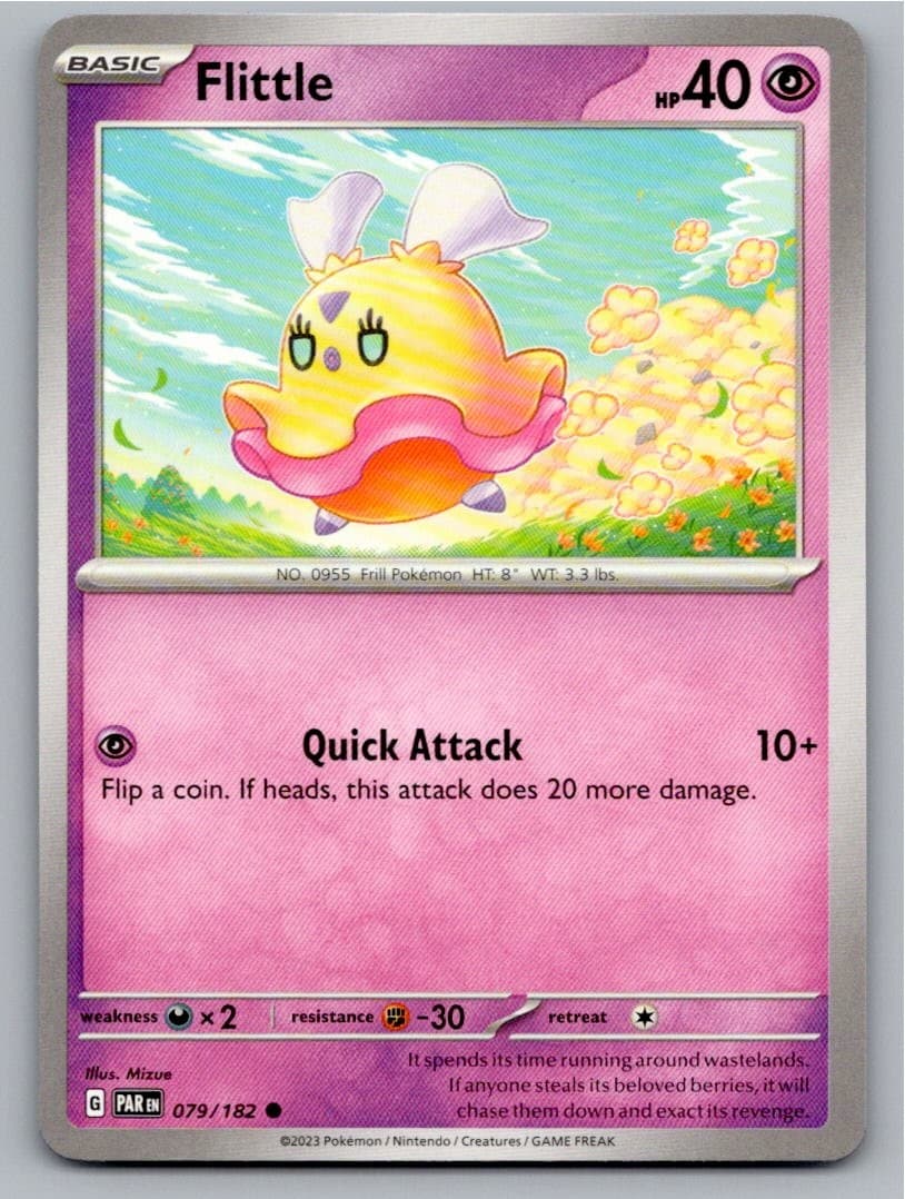 2023 POKEMON FLITTLE PARADOX RIFT 079/182 COMMON NM A42641 FREE S&H