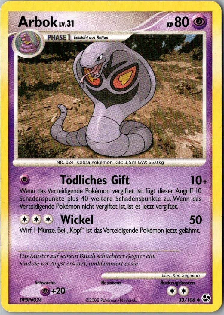 Pokemon Arbok 33/106 Epische Begegnungen Deutsch
