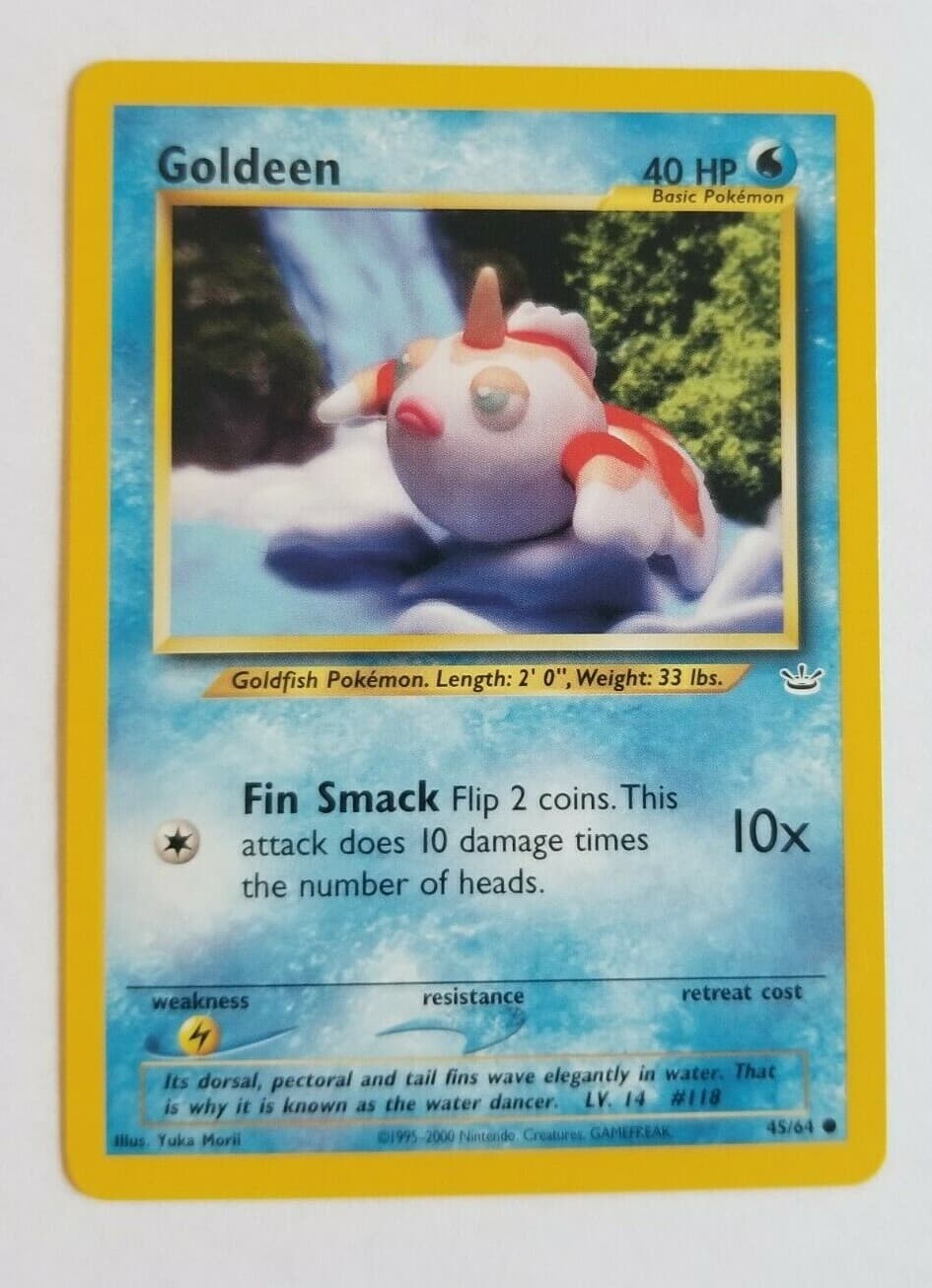 GOLDEEN 45/64 Neo Revelation Common Unlimited WOTC Pokemon Card Light Play
