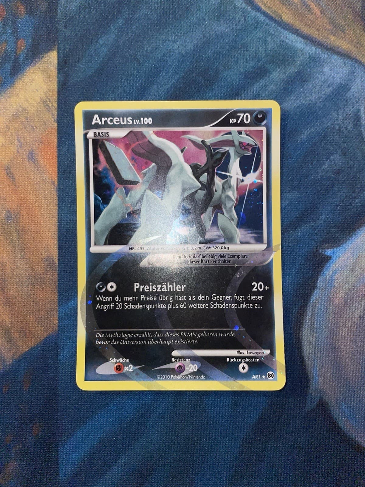 Arceus Lv. 100 AR1 Holo Pokemon Platin Deutsch 2010 Unlicht