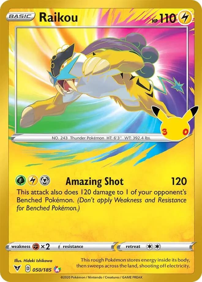 Raikou - Pokemon 30th Celebration Classic Collection #50 NM