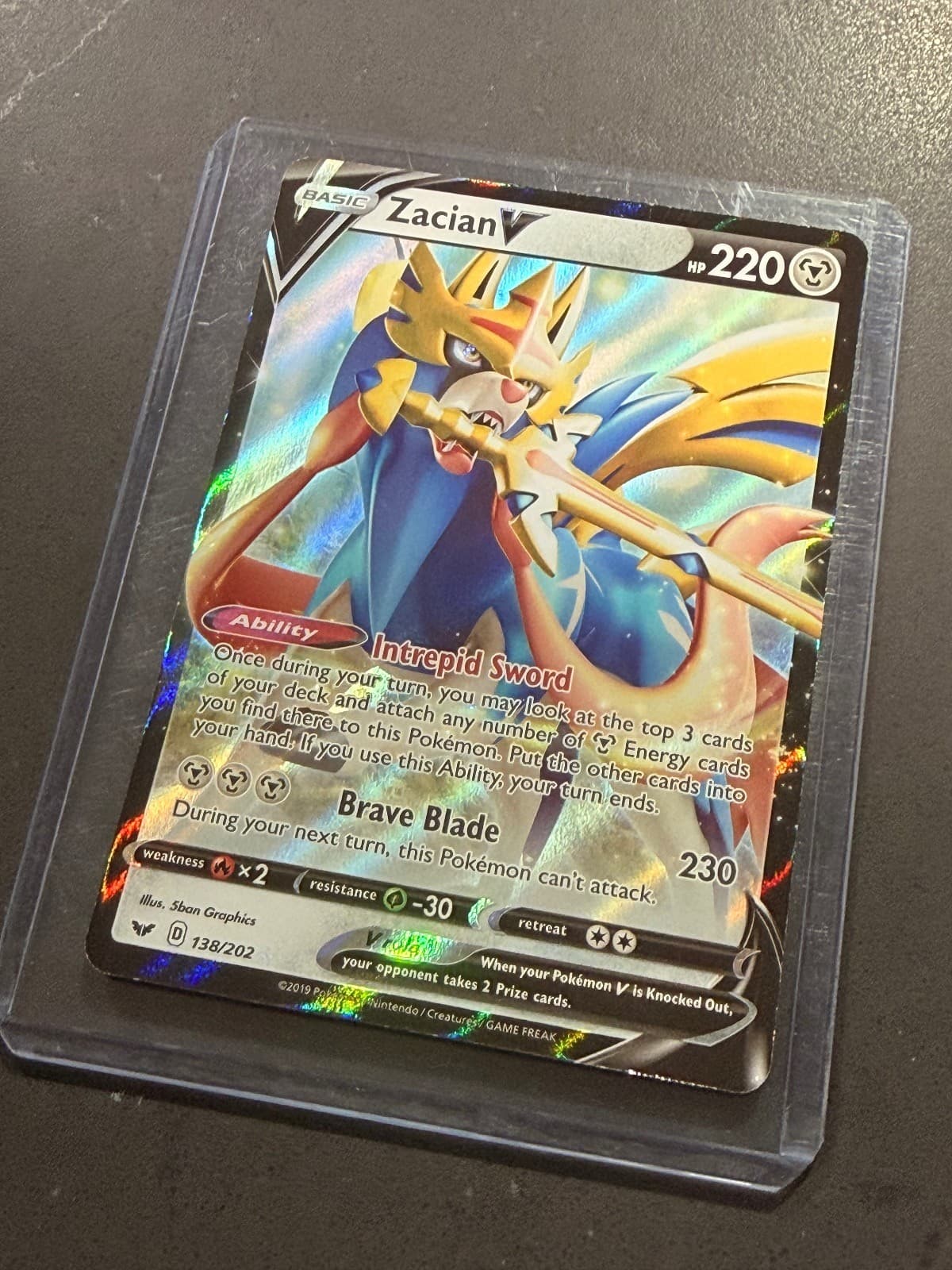 Zacian V 138/202 Holo ME: 30th Celebration Classic Collection Pokemon NM