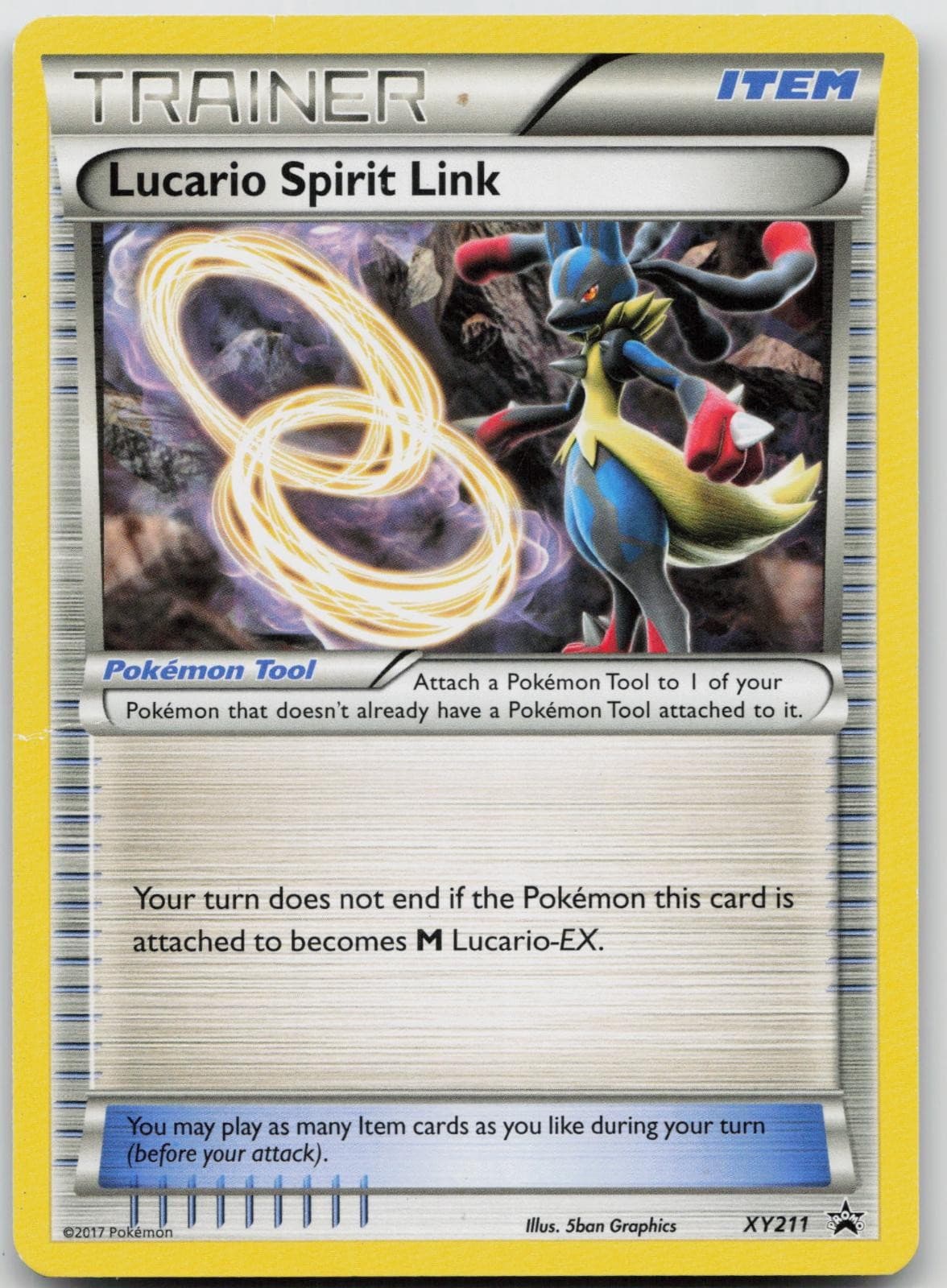 Lucario Spirit Link XY211 Promo XY Promo Pokemon Moderately Played
