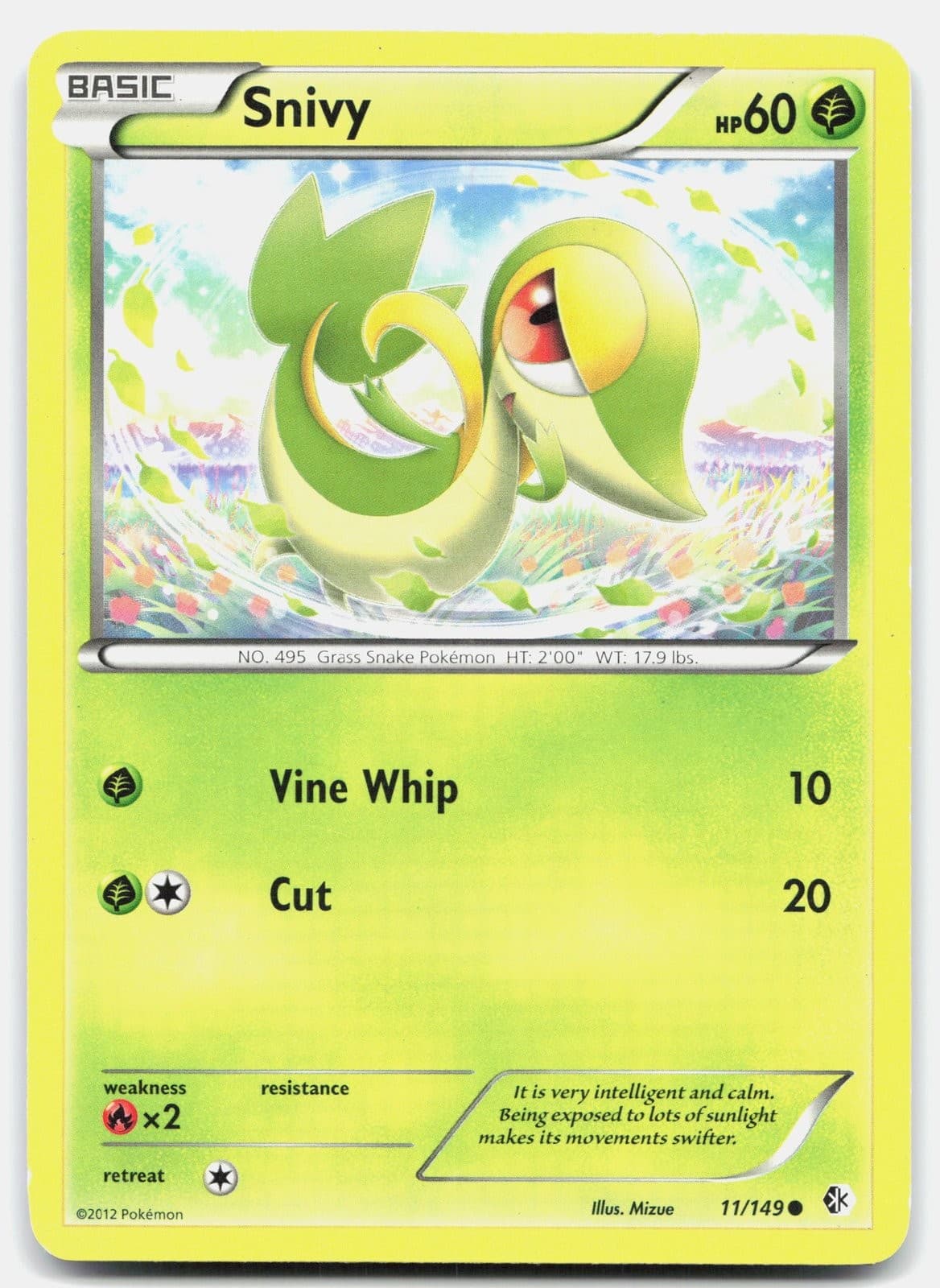 Pokemon Snivy 11/149 Boundaries Crossed LP [U4BCY0]