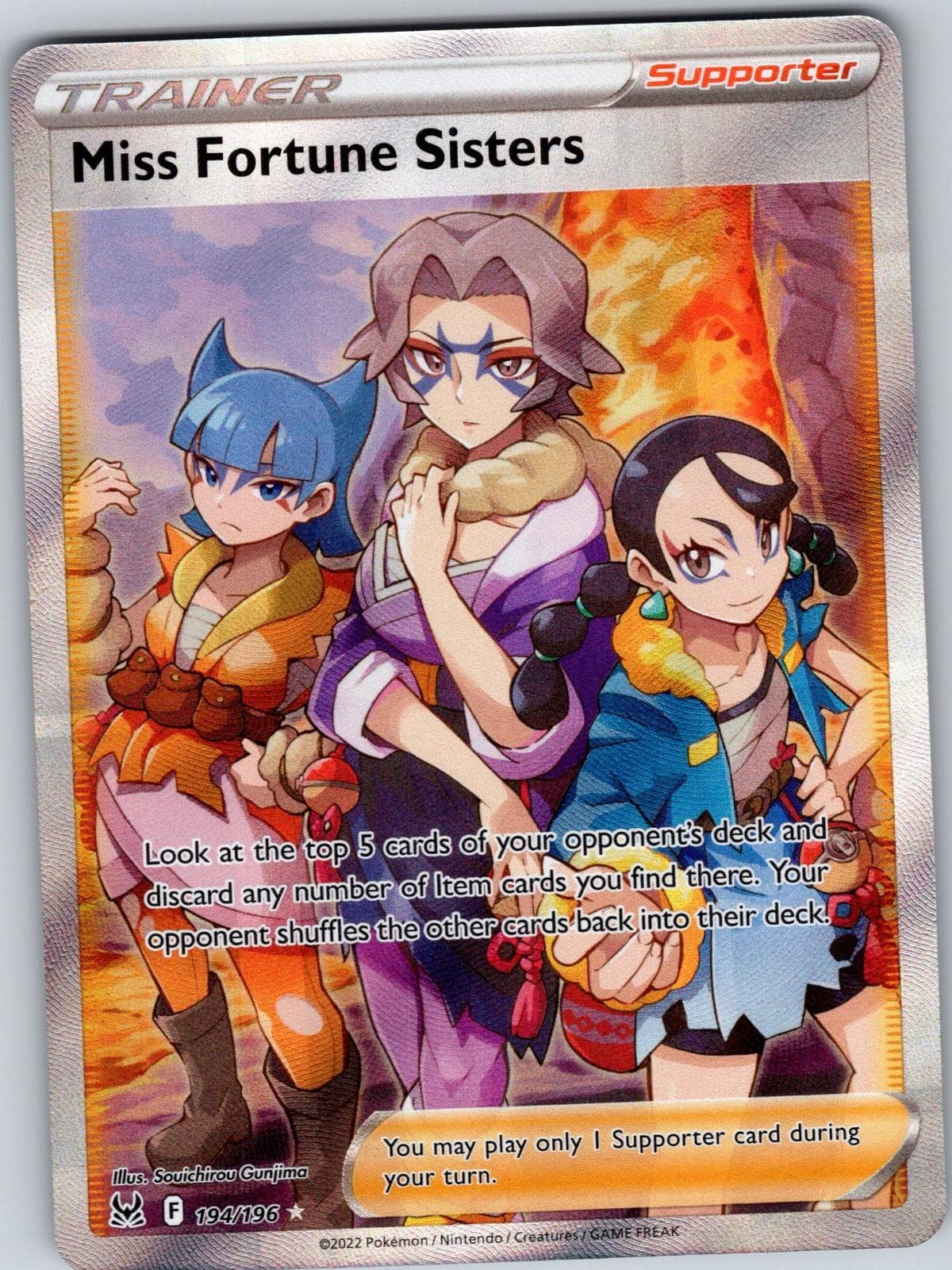 Miss Fortune Sisters 194/196 Ultra Rare Lost Origin Pokemon Holo Near Mint