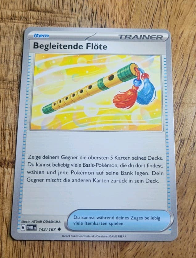 Begleitende Flöte 142/167 Maskerade Im Zwielicht Pokemon Karte Deutsch NM ✨ 