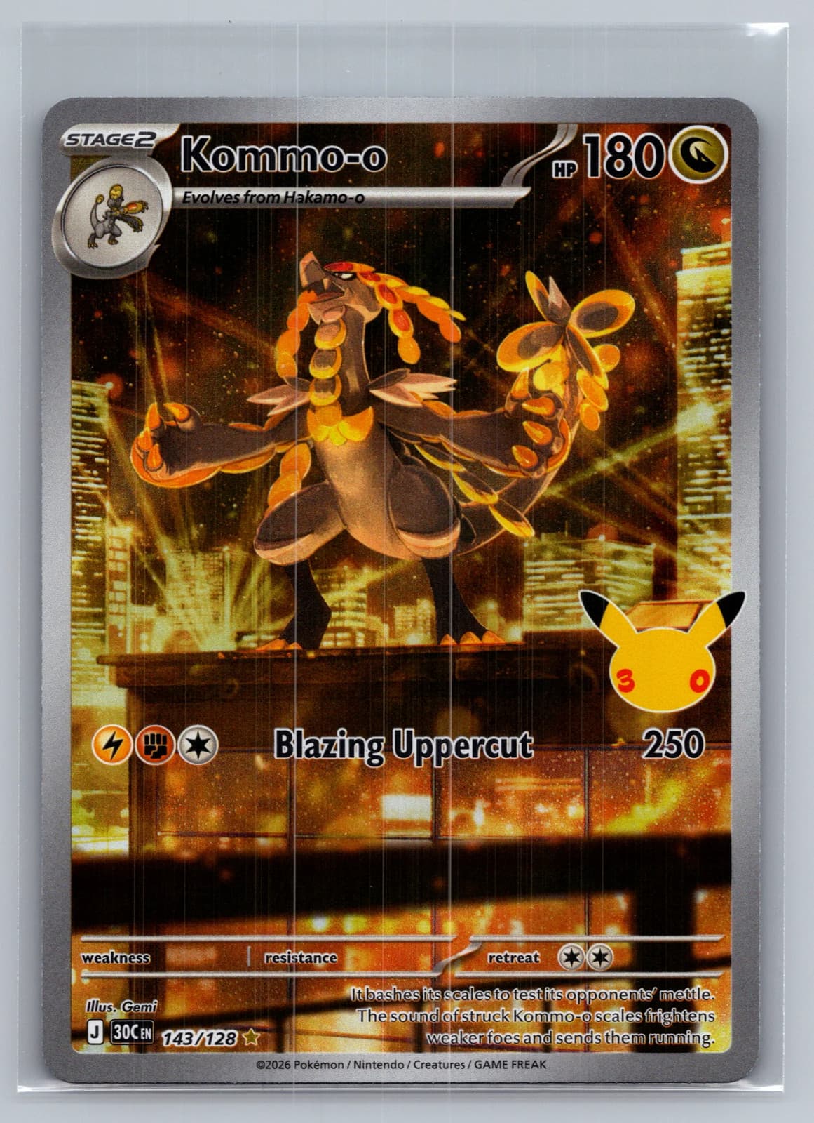 Kommo-O #143/128 2026 30th Celebration Pokemon TCG