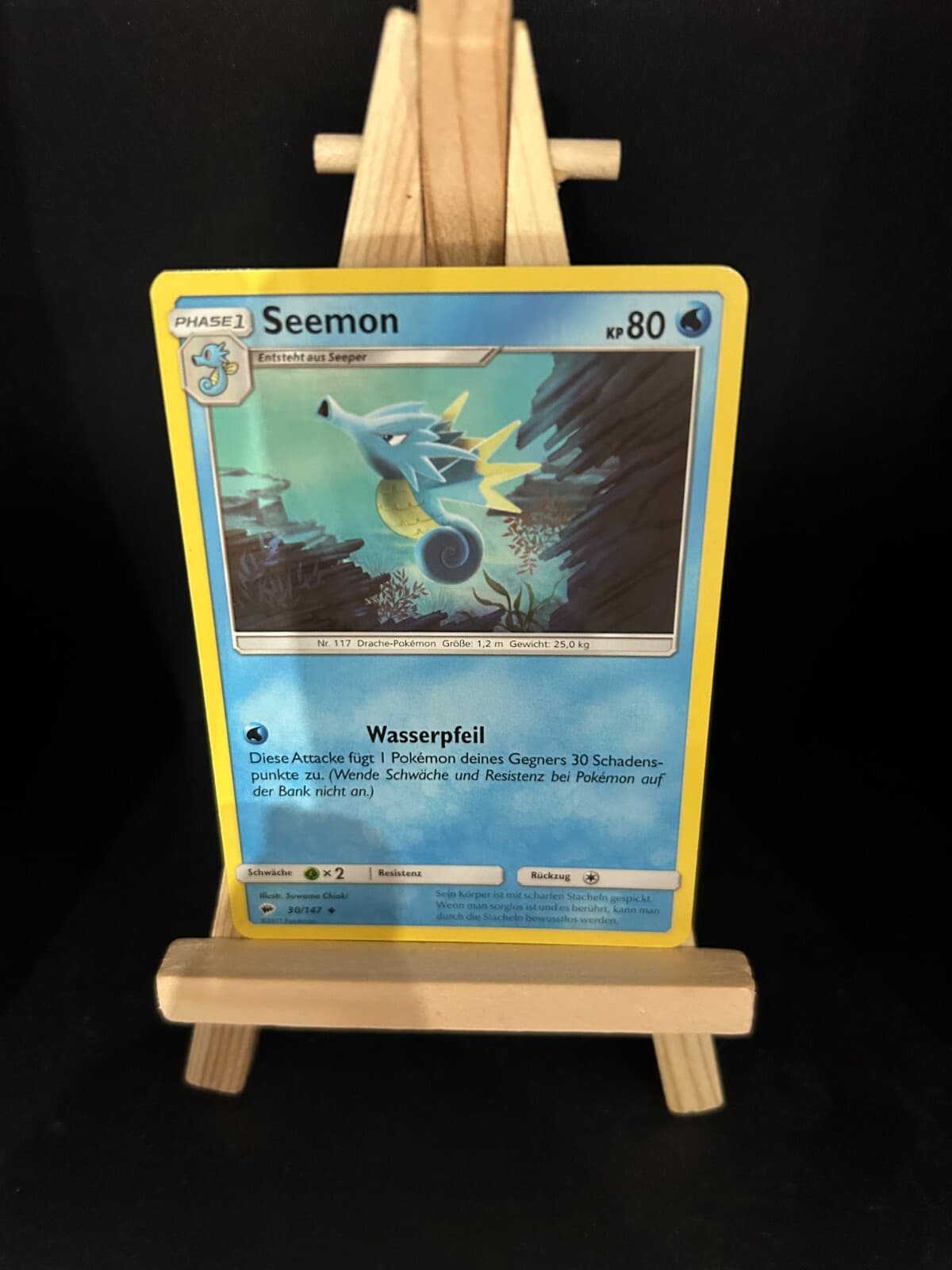 Seemon 30/147 Pokemon Karte TCG aus Nacht in Flammen