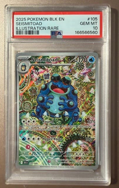 Pokemon Seismitoad Black Bolt Illustration Rare #105 PSA 10 Gem Mint