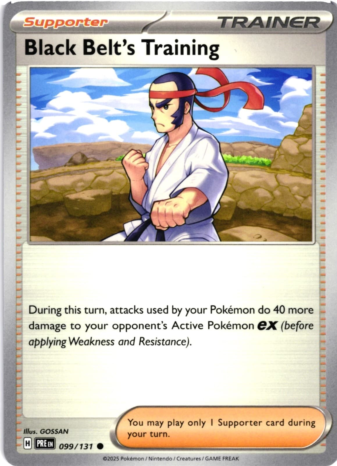 Black Belt's Training 99/131 - Pokemon Prismatic Evolutions - NM