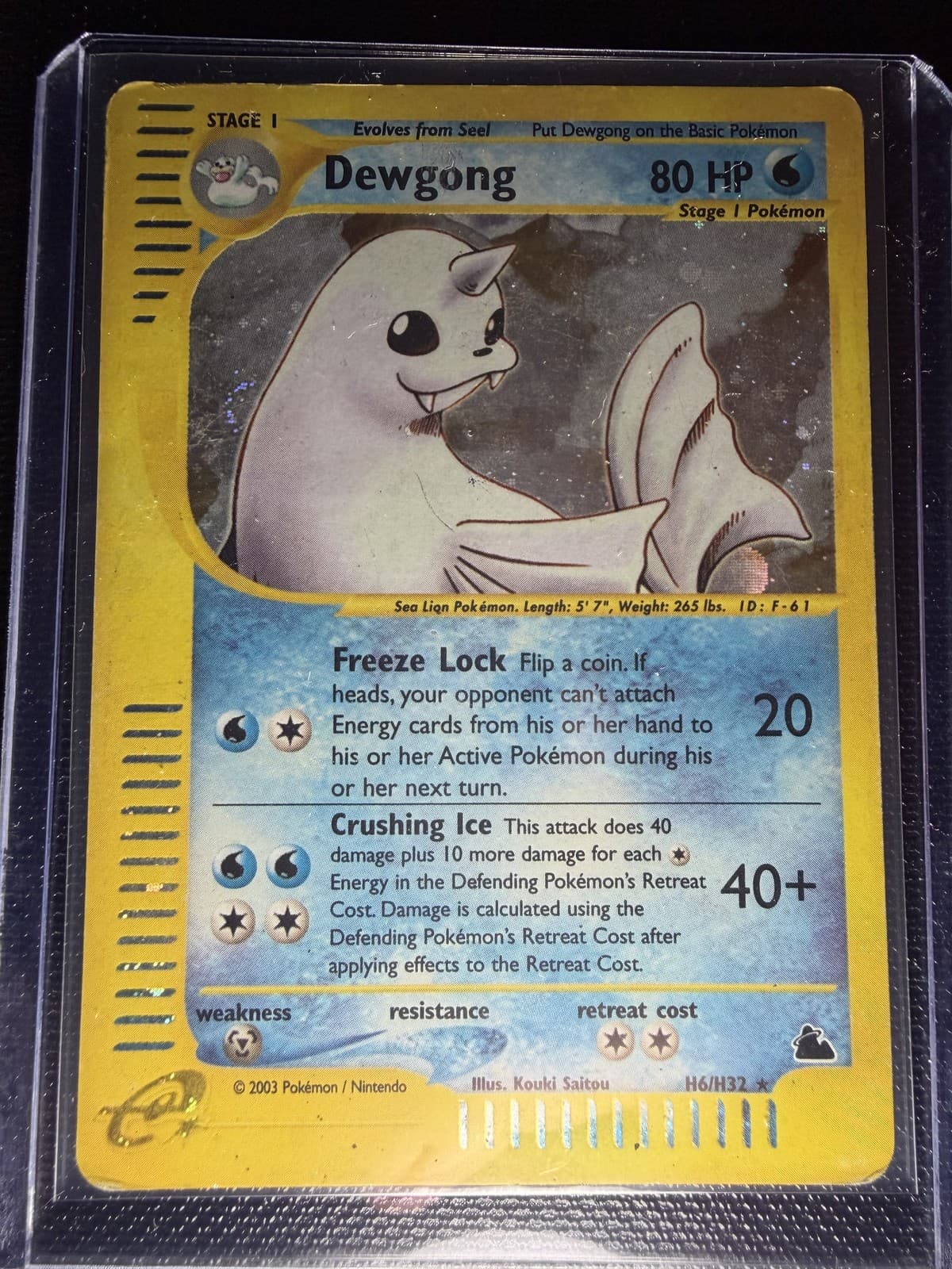 Pokemon Dewgong H6/H32 Skyridge Holo English Ungraded
