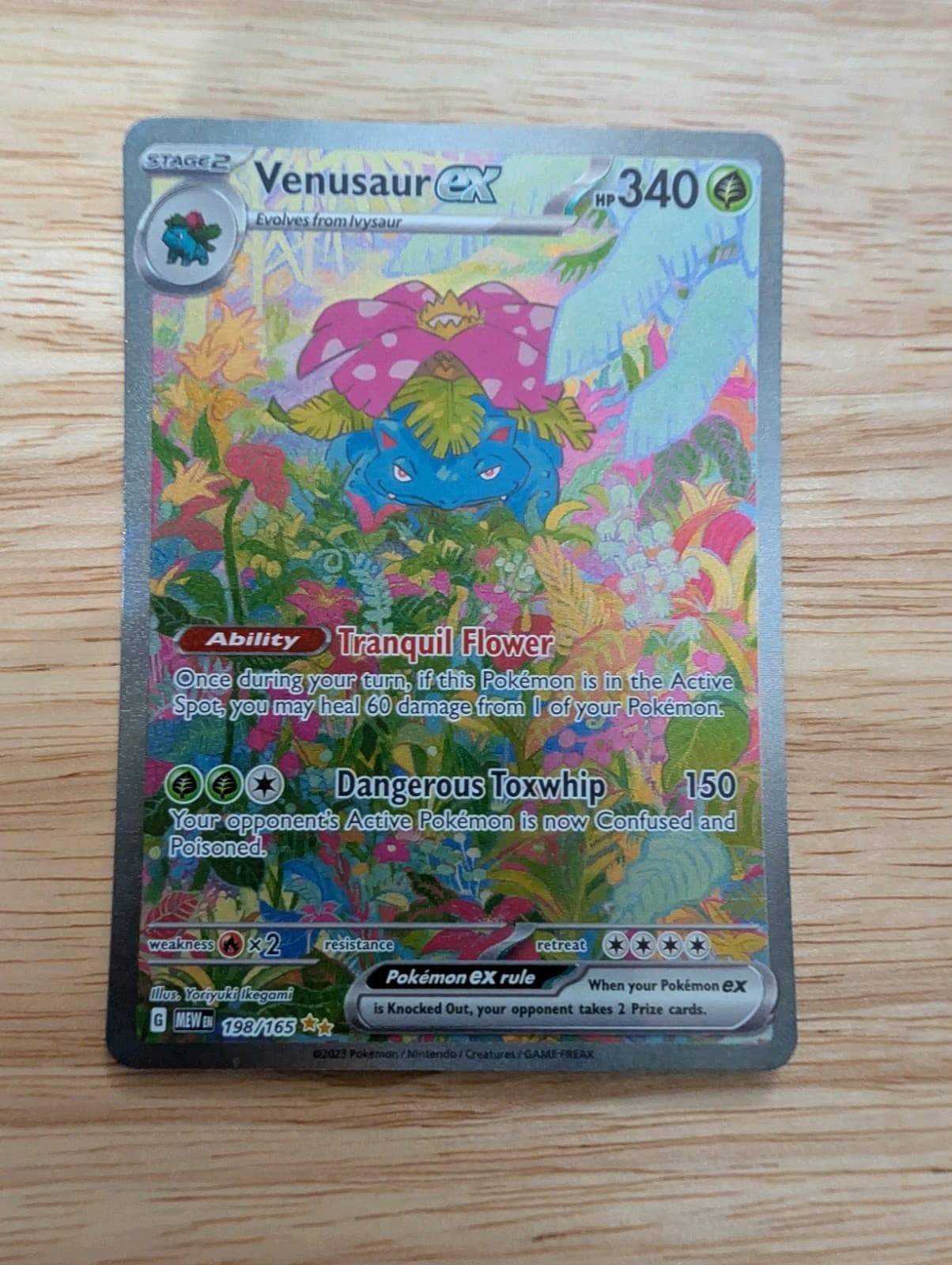 Venusaur ex 198/165 Special Illustration Rare 151 Pokemon Holo Near Mint