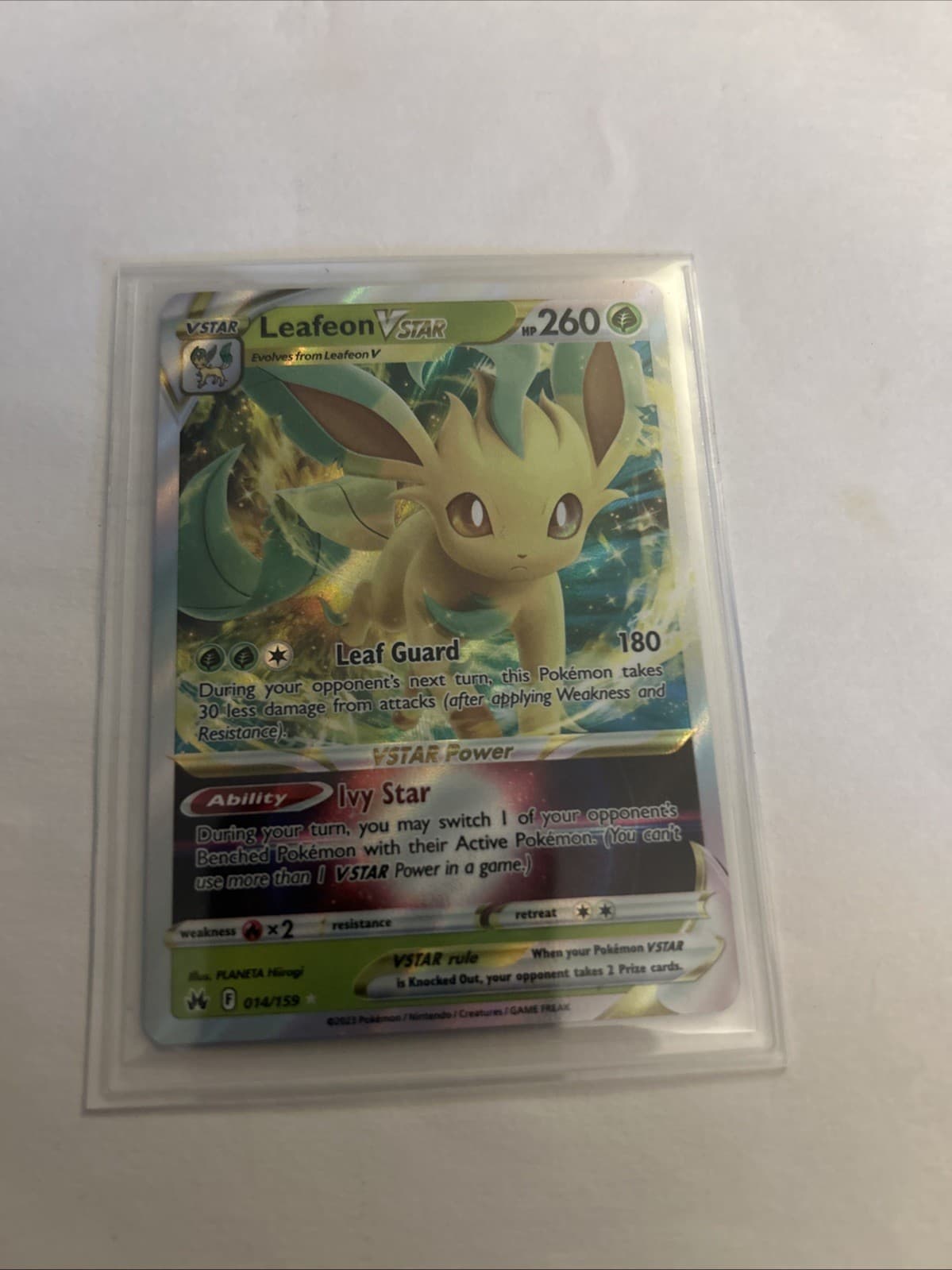 Pokémon TCG Leafeon VSTAR Crown Zenith Holo Ultra Rare Card 14/159