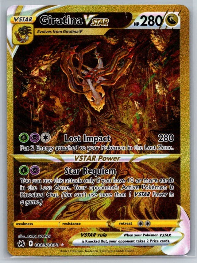 Giratina VSTAR Holo Crown Zenith Galarian Gallery GG69/GG70 Pokemon Card NM