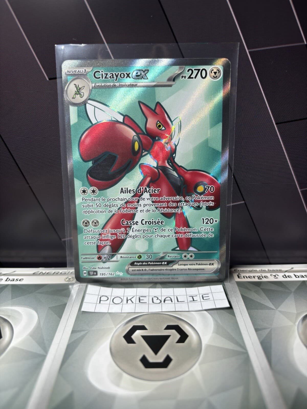 Carte Pokémon Cizayox EX 195/162 EV05 Forces Temporelles TEF FR