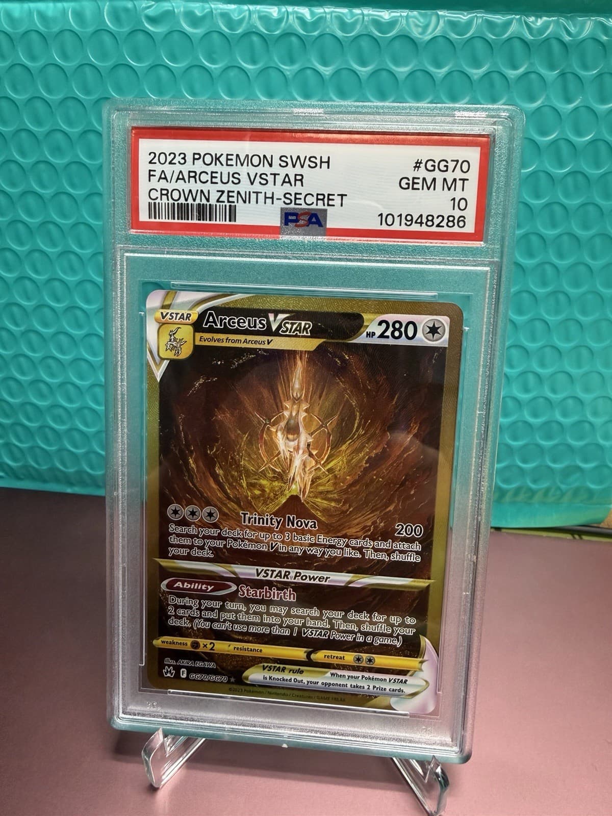 2023 POKEMON SWSH CROWN ZENITH SECRET FULL ART/ARCEUS VSTAR #GG70 PSA 10