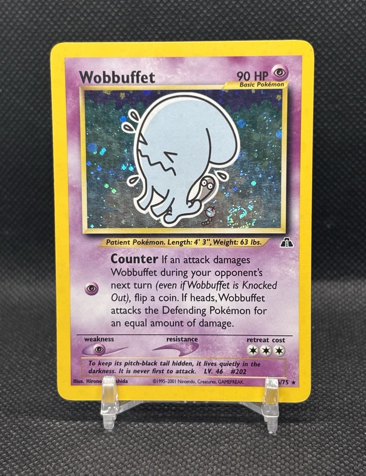 Wobbuffet 16/75 Neo Discovery Unlimited Holo Rare🌀