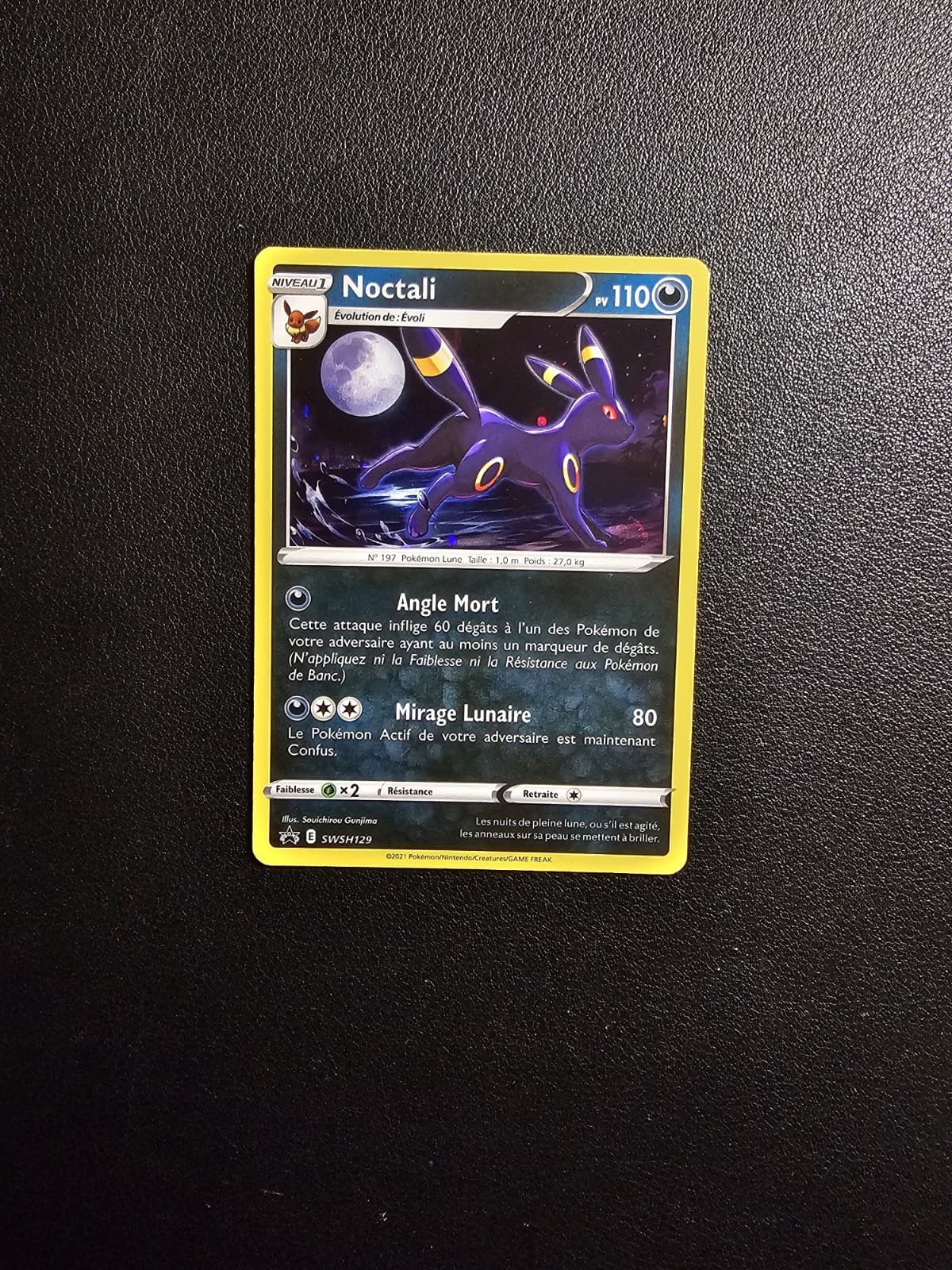 Carte Pokémon Noctali SWSH129 Holo Promo FR