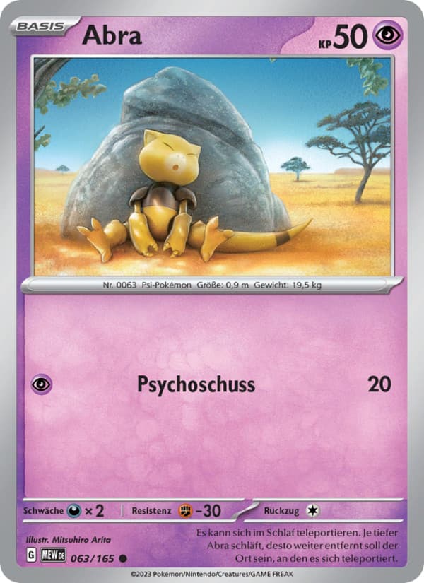 Pokémon Abra 151 #63/165 🇩🇪