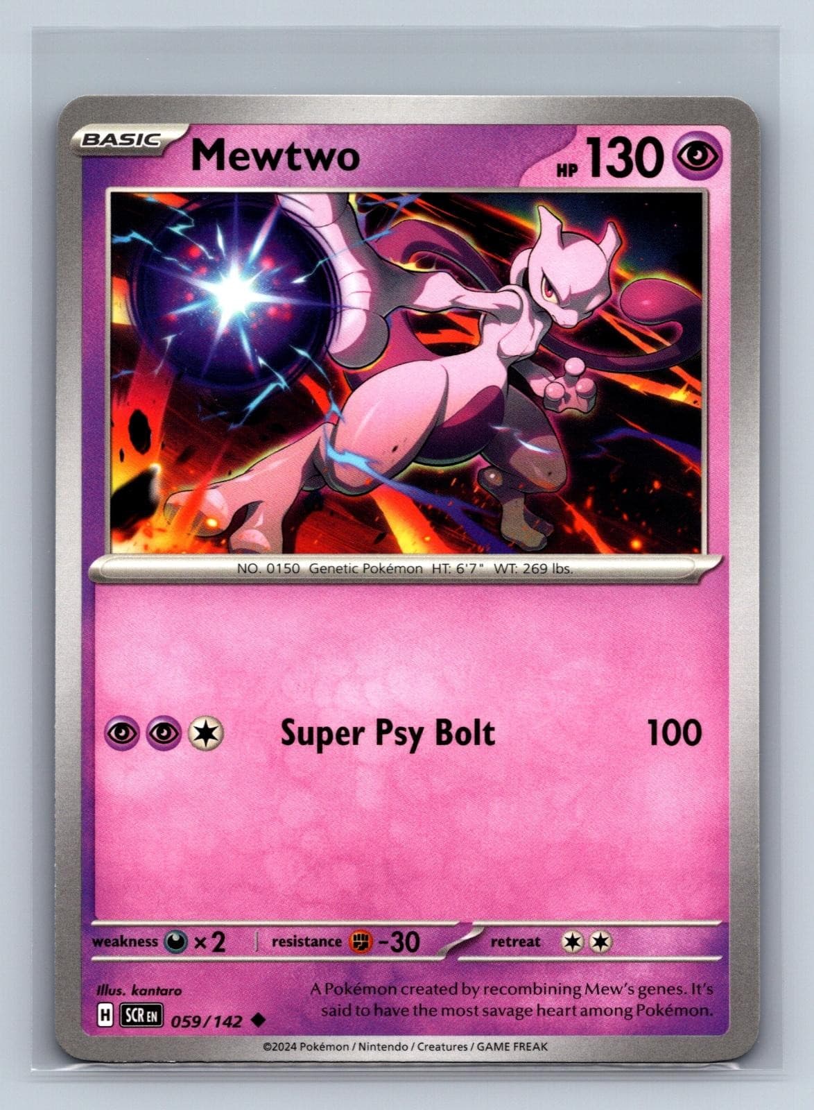 Mewtwo 59/142 Uncommon Stellar Crown Pokemon NM/M 701d-18