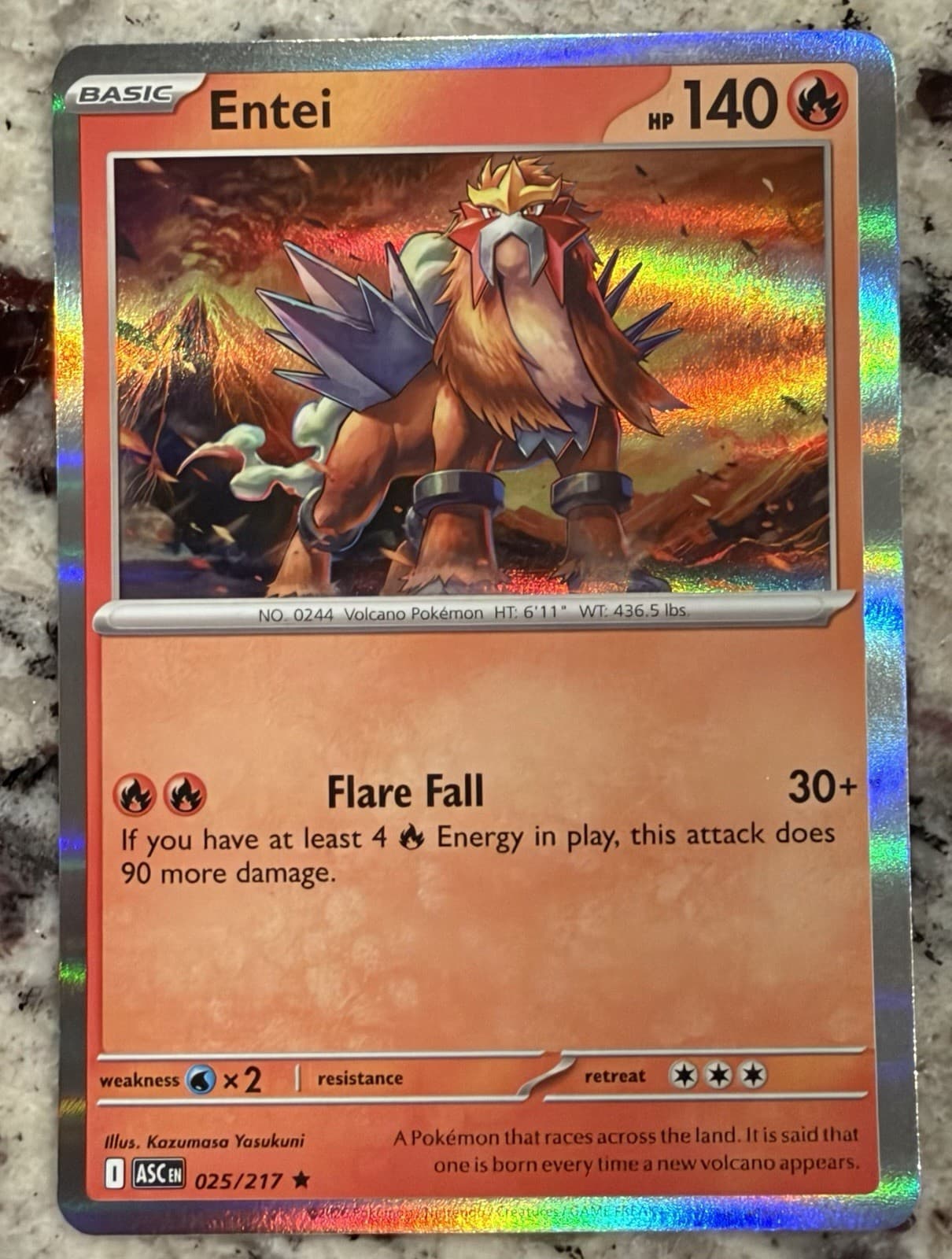Entei #25/217 (Holo) (NM) ME: Ascended Heroes ASC Pokemon