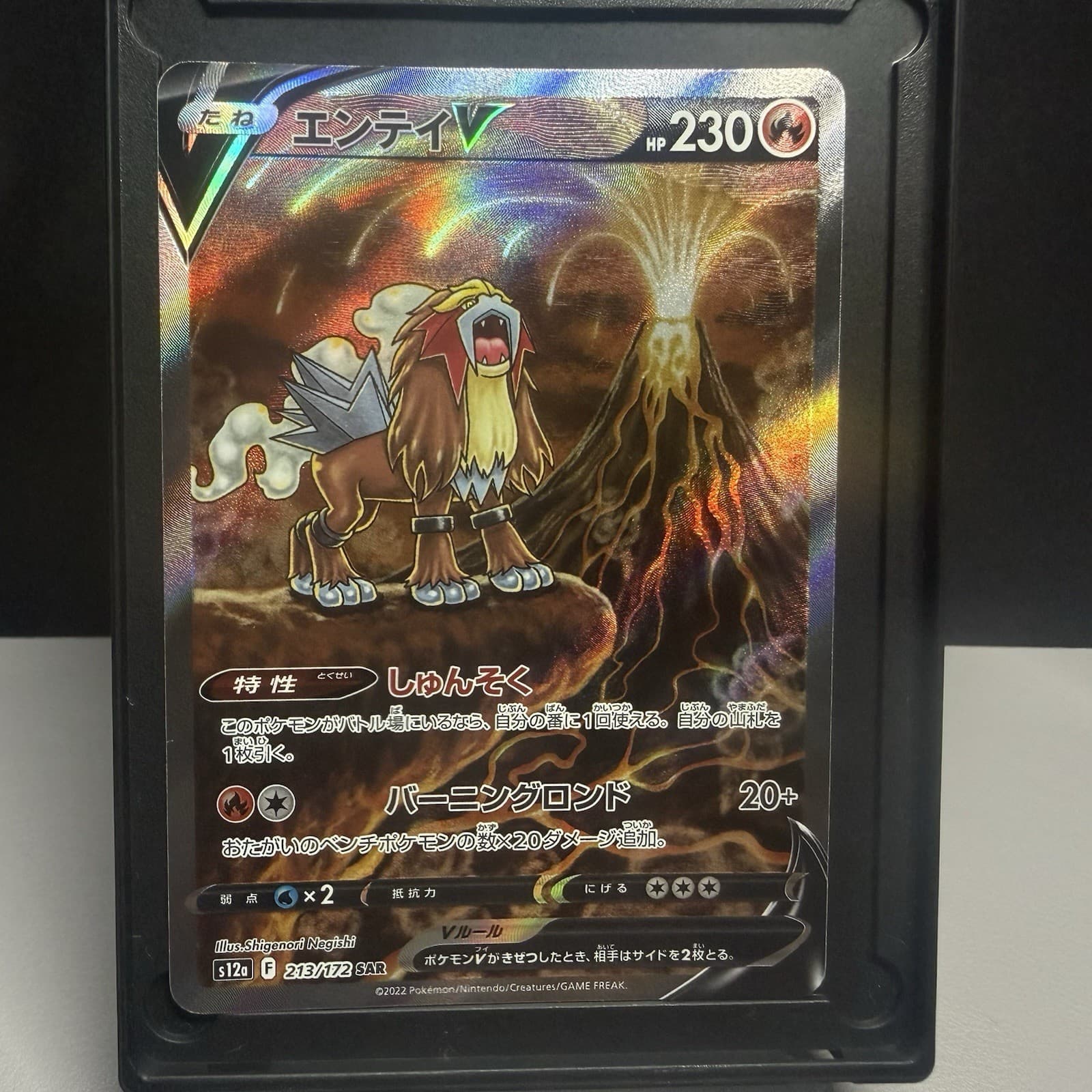 Pokemon Entei V SAR 213/172 S12a VSTAR Universe 2022 Japanese Pokemon Card NM