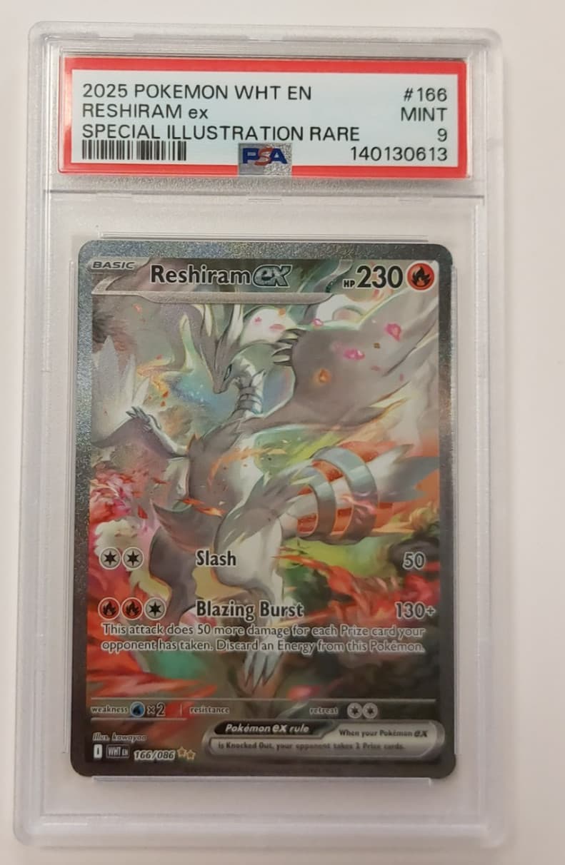 Pokemon Reshiram ex 166/086 Sv: White Flare SIR Holo PSA 9 English US Seller
