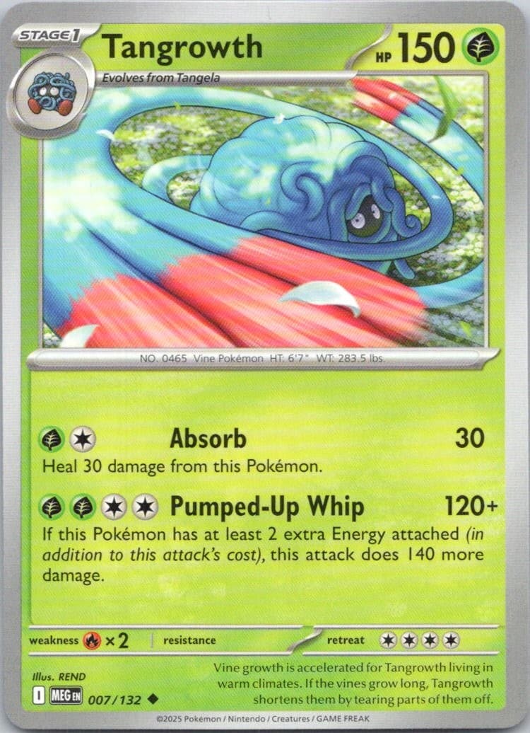 Tangrowth #7/132 (LP) ME01: Mega Evolution MEG Pokemon