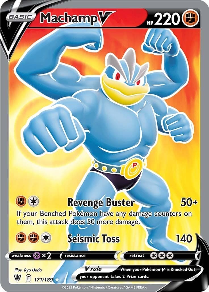 Machamp V (Full Art) SWSH10: Astral Radiance Holofoil - 171/189 NM