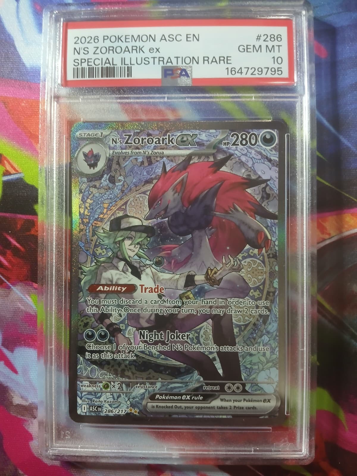 PSA 10 ME: Ascended Heroes - N's Zoroark EX Special Illustration Rare 286/217