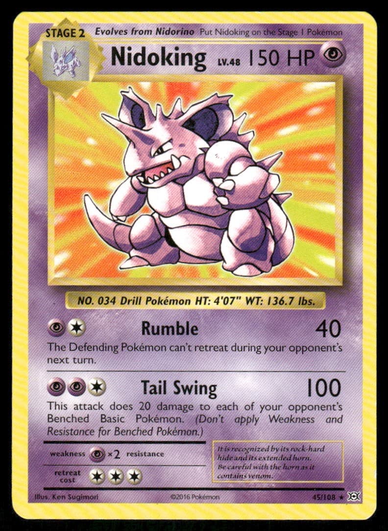 Nidoking 45/108 - Evolutions - Holo Rare HP