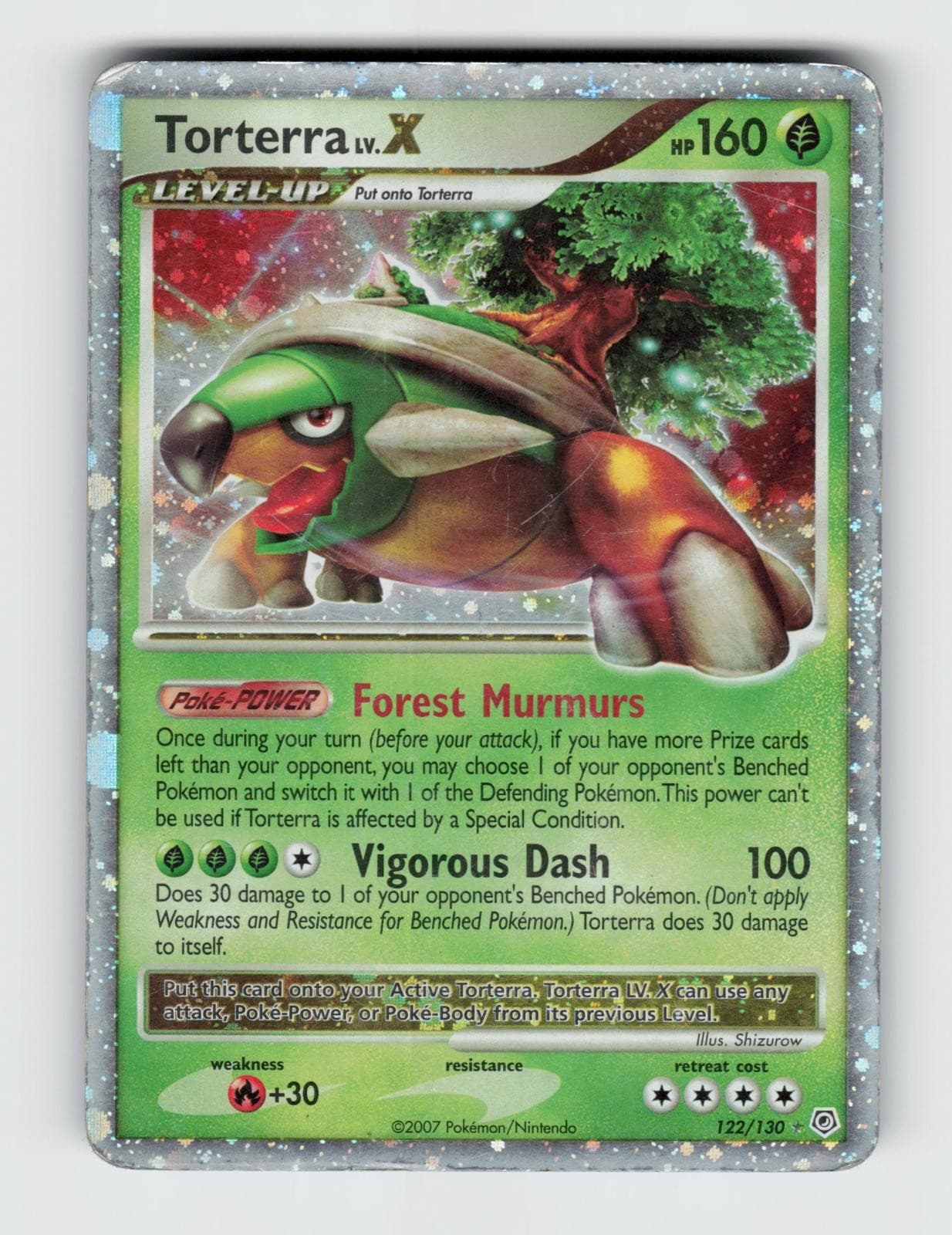 Torterra LV.X 122/130 Holo LV.X Rare Diamond & Pearl Pokemon 2007 MP Shizurow