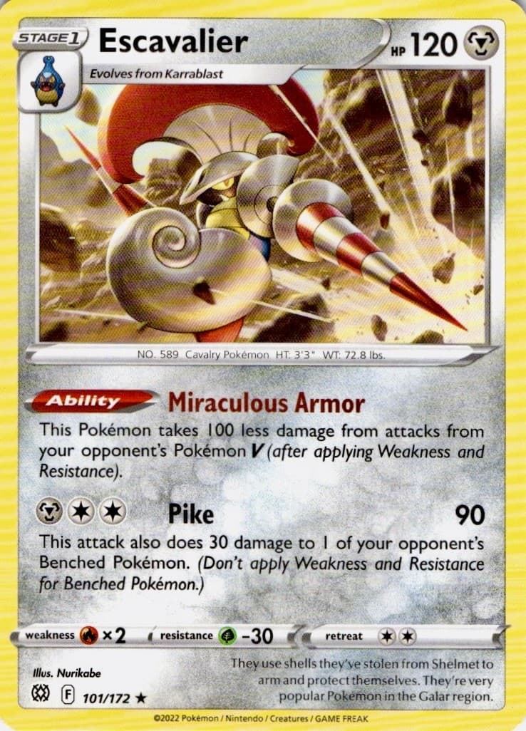 Escavalier 101/172 Rare Brilliant Stars Pokemon Lightly Played