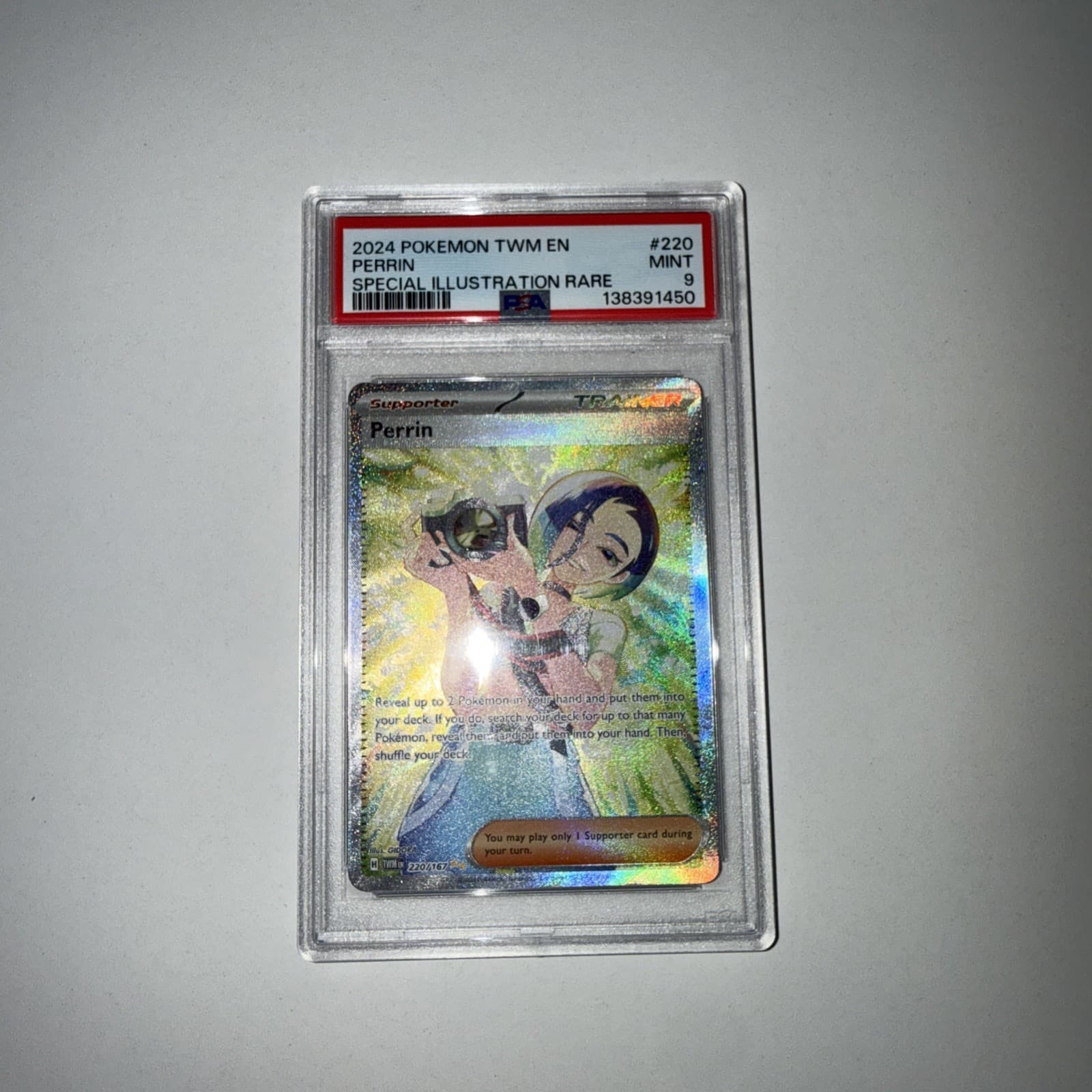 Perrin 220/167 Sv06: Twilight Masquerade Holo PSA 9 Mint Pokémon TCG Full Art