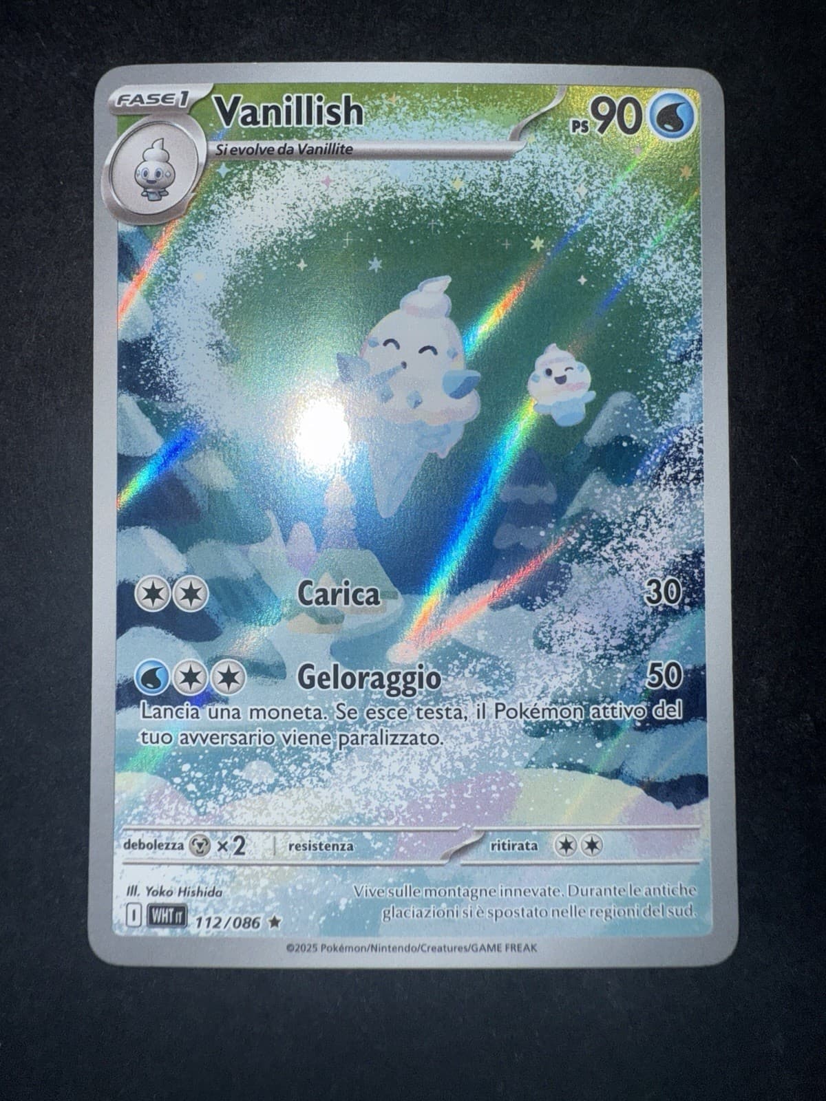 POKEMON VANILLISH 112/086 WHT FUOCO BIANCO NM ITA 2025