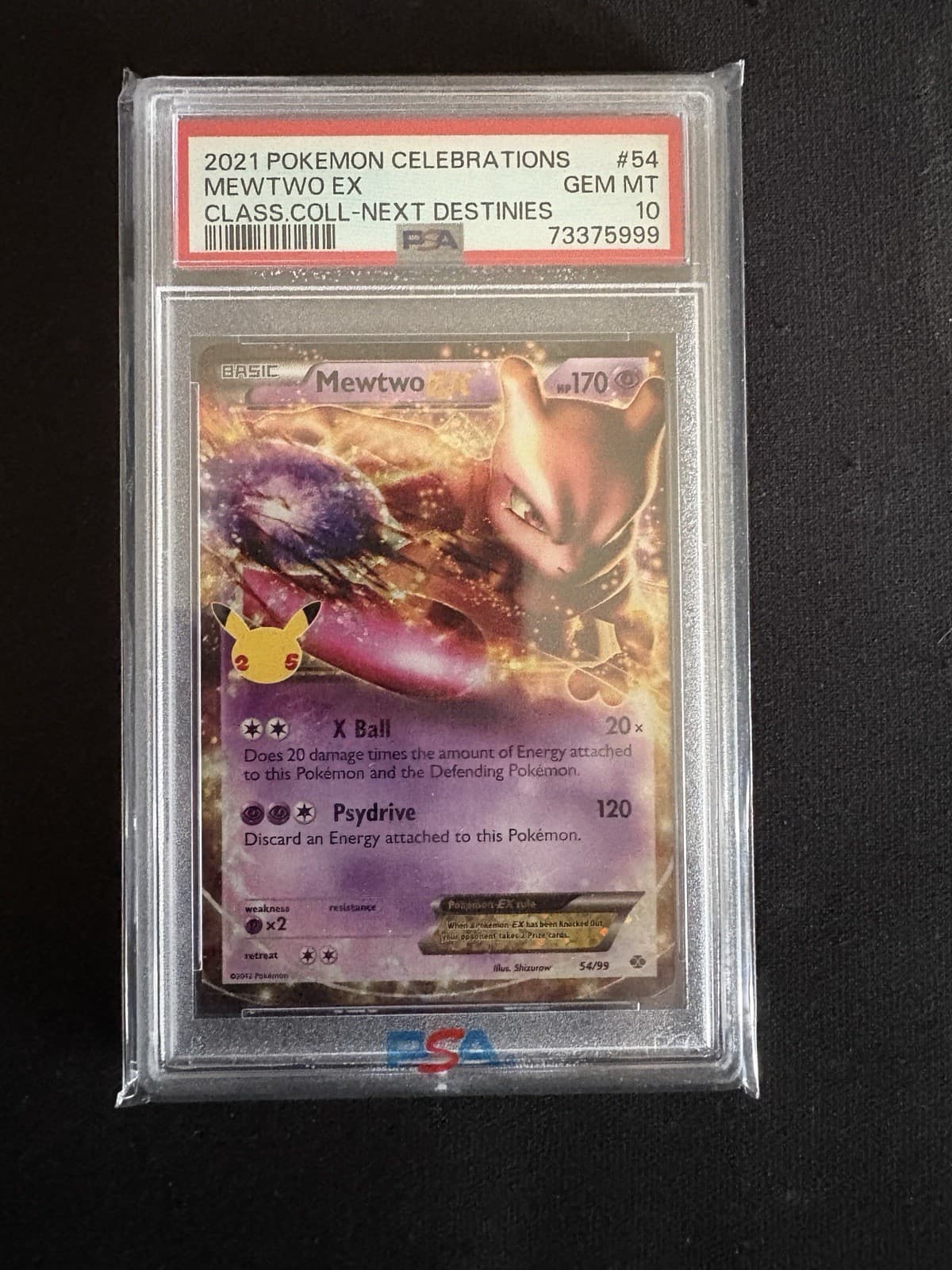 Mewtwo EX 54 Celebrations Classic Collection Pokemon PSA 10