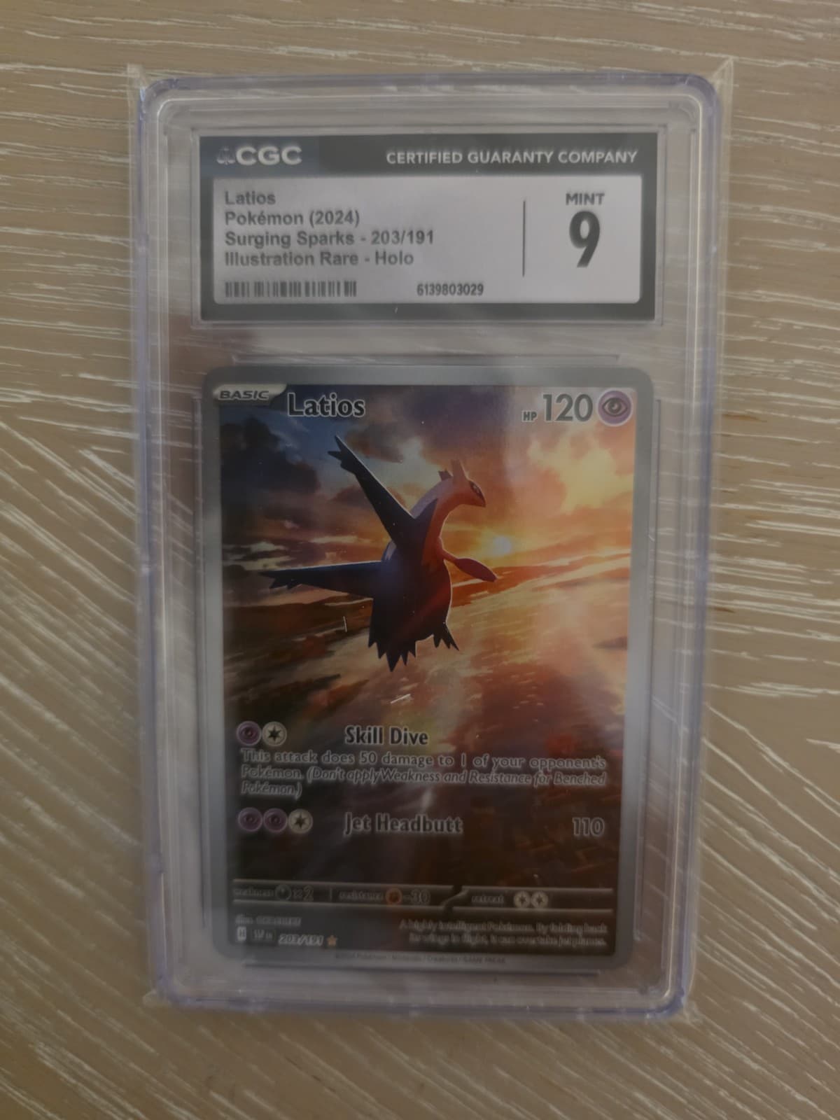 LATIOS SURGING SPARKS - SSP EN ILLUSTRATION RARE HOLO 203/191 POKÉMON CGC 10