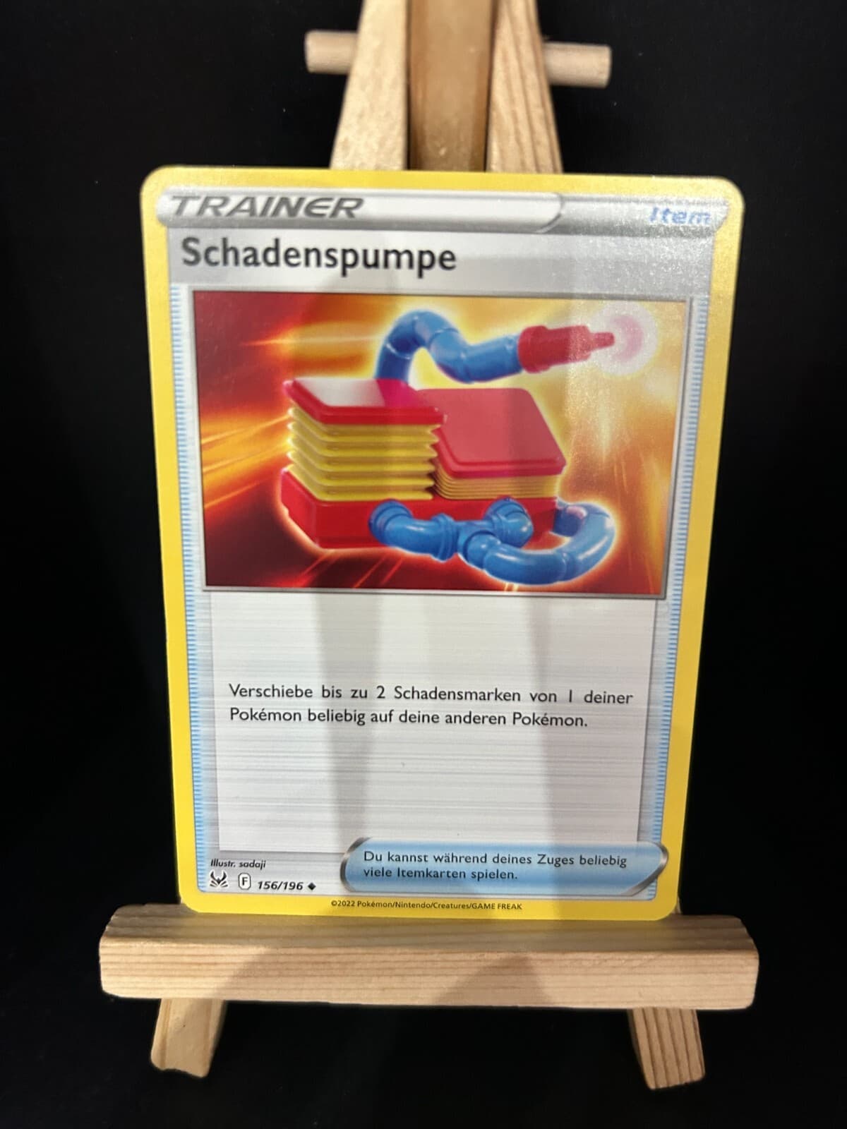 Schadenspumpe 156/196 Pokemon Karte TCG aus Verlorener Ursprung