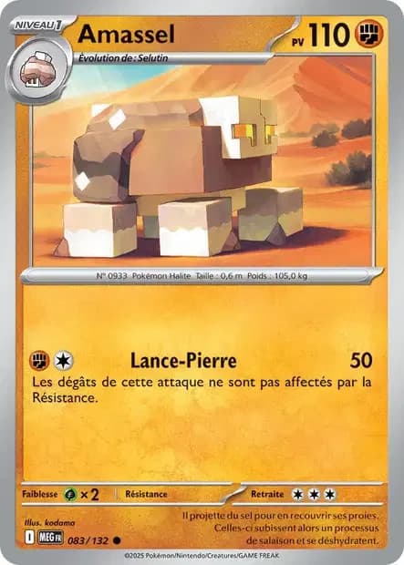 Carte Pokémon Amassel 83/132 MEG ME01 Méga-Evolution FR NEUVE 