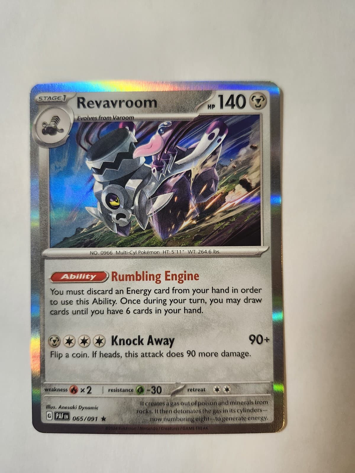 Revavroom 65/91 Paldean Fates Holo Rare NM PAF EN Pokemon Card Scarlet & Violet
