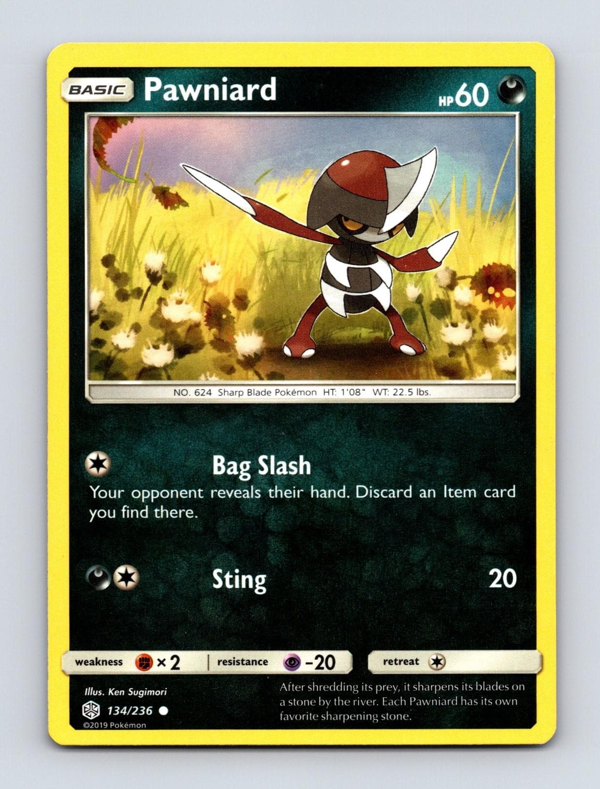 PAWNIARD 134/236 COMMON COSMIC ECLIPSE POKEMON MP