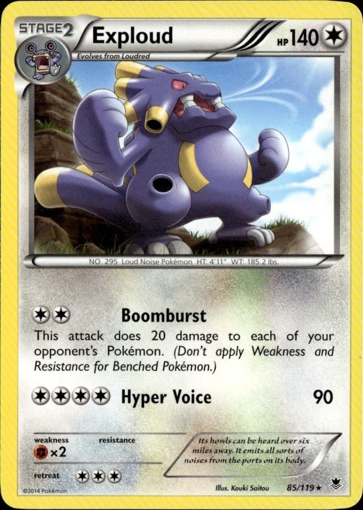 Exploud 85/119 Rare Phantom Forces Pokemon Near Mint
