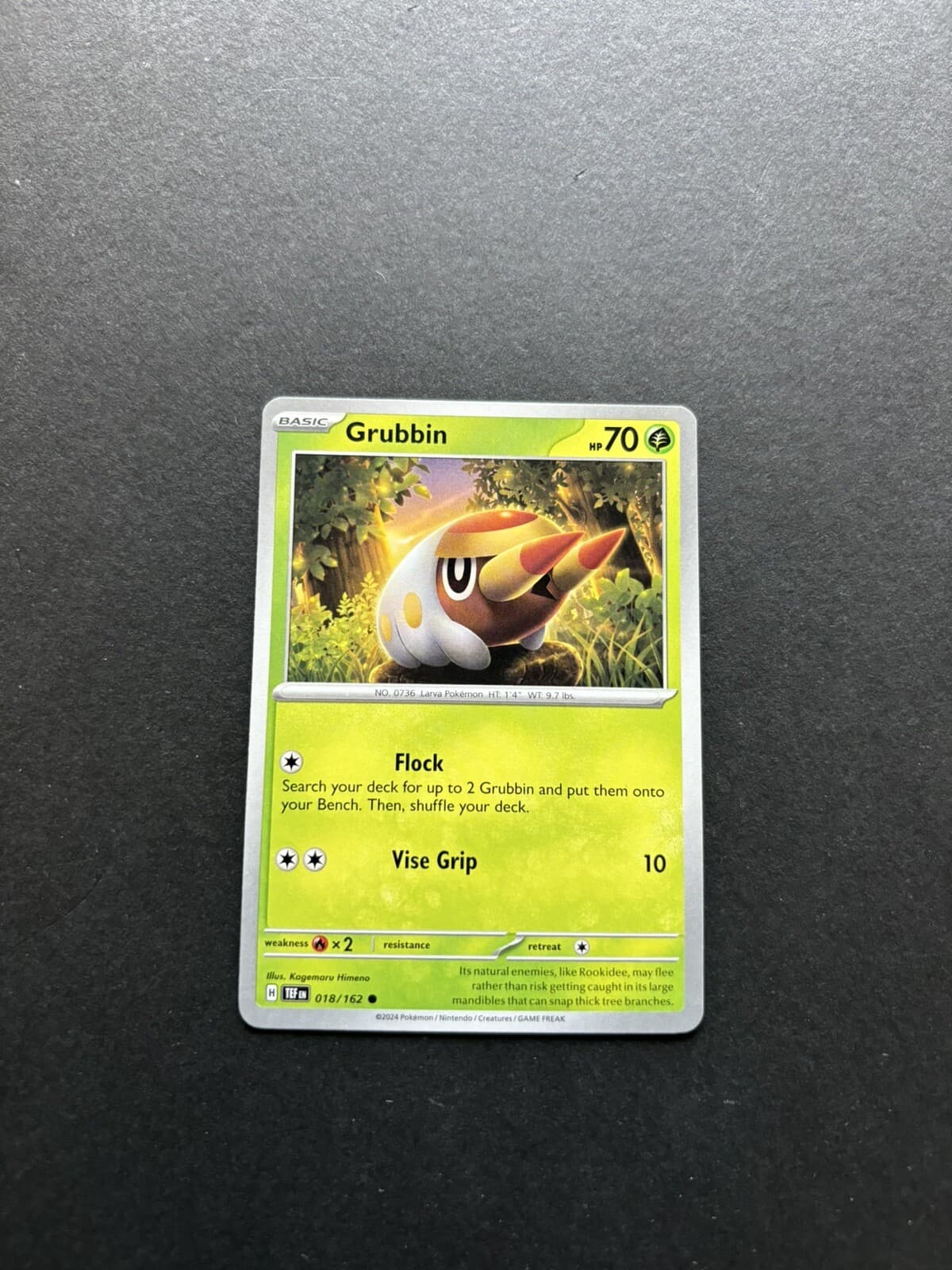 2024 Pokémon Temporal Forces - Grubbin No. 18/162